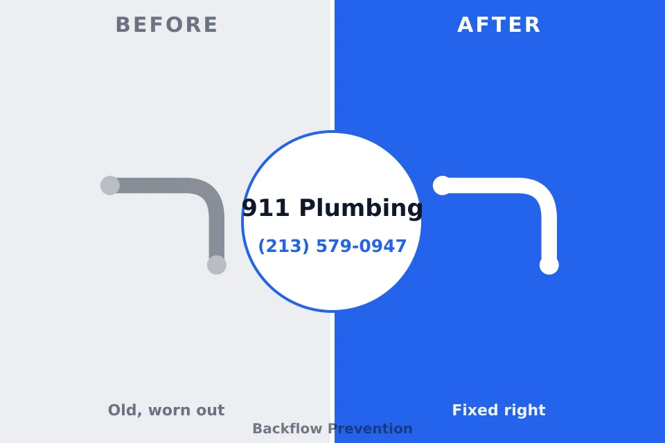 Before and after: plumbing repair Westwood, PA